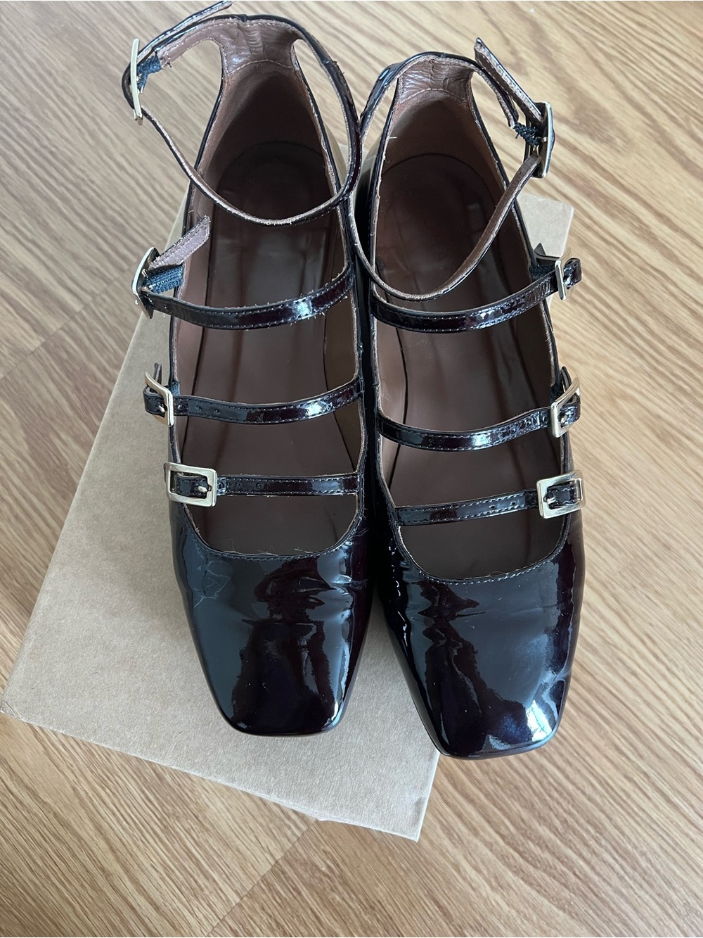 ALOHAS Luke Patent Leather Flat in Coffee Brown - Picture 9 of 9